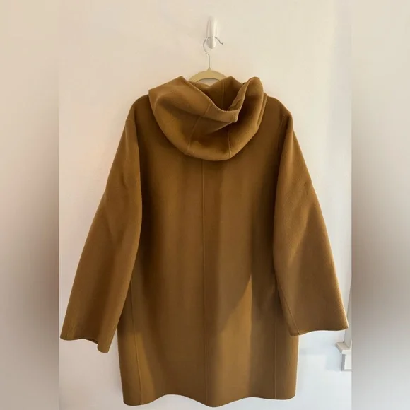 Theory Hooded Camel Wool Cashmere Blend Jacket - Picture 4 of 7